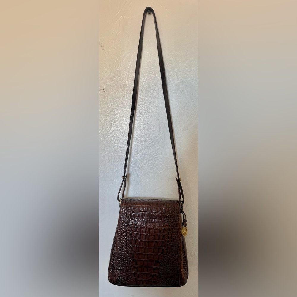 Brahmin Vintage Pecan Crocodile Crossbody- NEW
